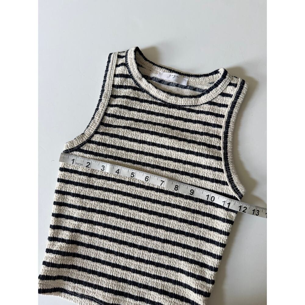 Gaze Black & White Striped Ribbed Knitted Tank Top - Picture 6 of 7